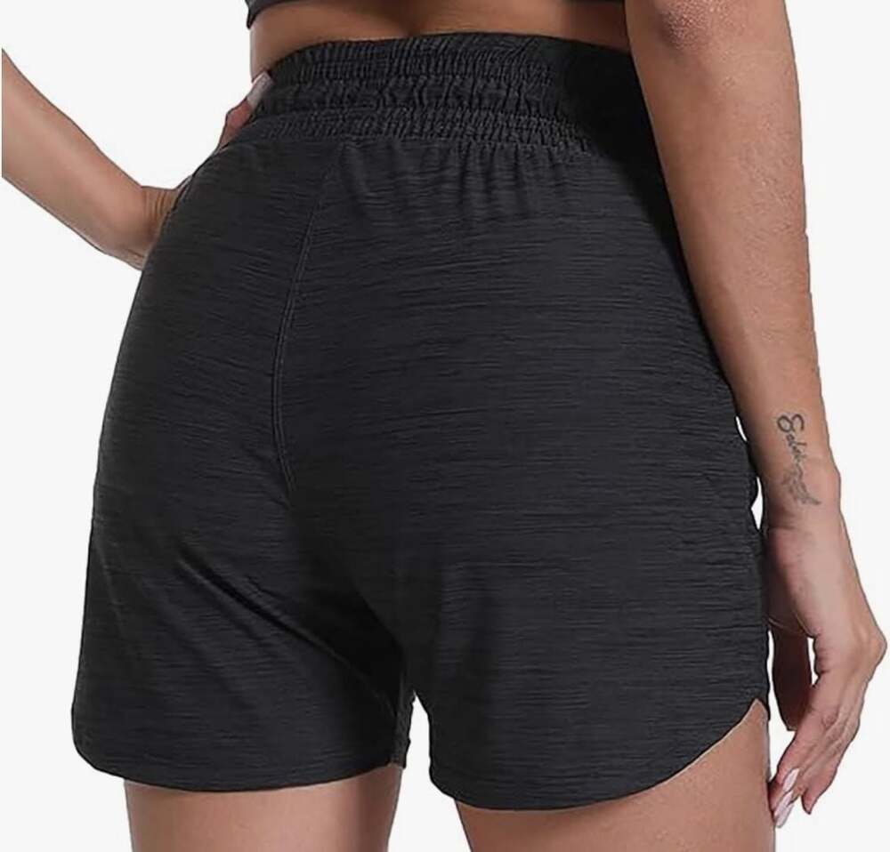 Athletic Works Gray Heathered Sports Shorts With Built-in Brief